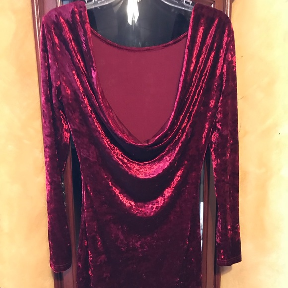 💃  Velvet Draped Back Dress💃 - Picture 4 of 8